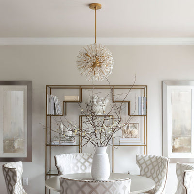 Zene Chandelier Dickinson Gold Crystal Starburst