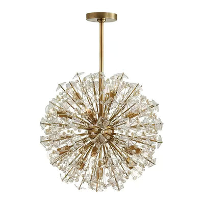 Zene Chandelier Dickinson Gold Crystal Starburst