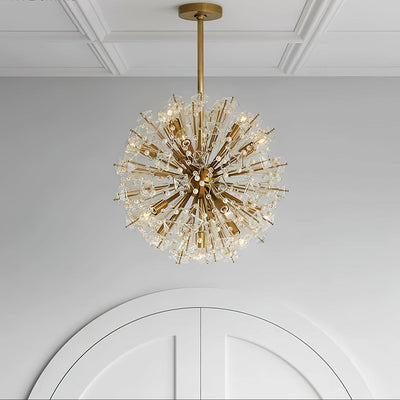 Zene Chandelier Dickinson Gold Crystal Starburst