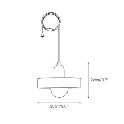 Jovial Minimalist Disc Orb Swag Glass Pendant Lights Plug-in