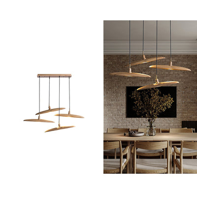 Zelirira Blade Wood Pendant Light