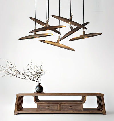 Zelirira Blade Wood Pendant Light
