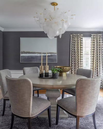 Ael Postmodern Luxury Discs Brass Glass Chandelier