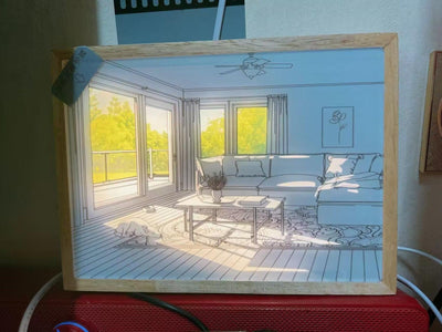 Sunbathing Mural Art Lamp