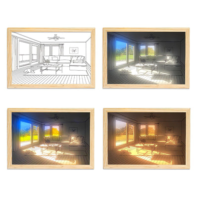 Sunbathing Mural Art Lamp
