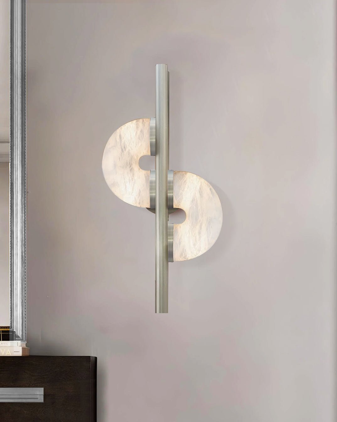 Ythar Dual Disc Alabaster Wall Light
