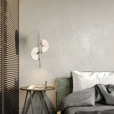 Ythar Dual Disc Alabaster Wall Light