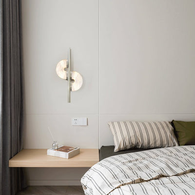 Ythar Dual Disc Alabaster Wall Light