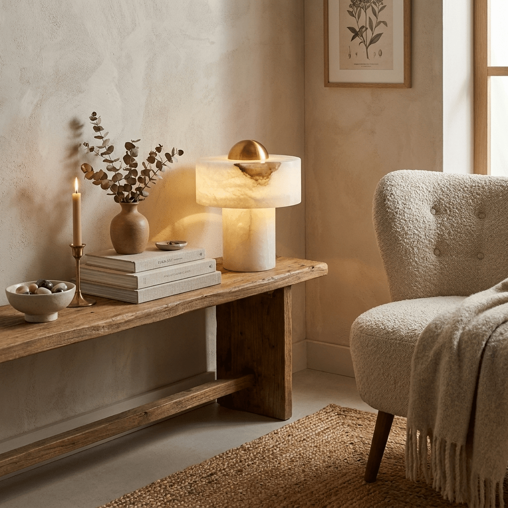 Avenisise Alabaster Table Lamp