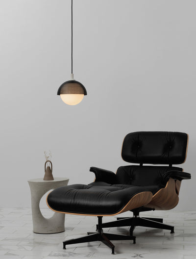 Pith Modern Minimalist Dome Perforated Wooden Pendant Lamp - Neutral Decor