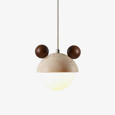 Lyraeus Mickey Travertine Pendant Light