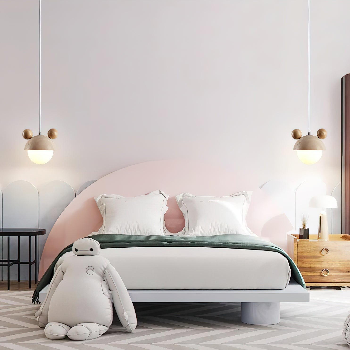 Lyraeus Mickey Travertine Pendant Light