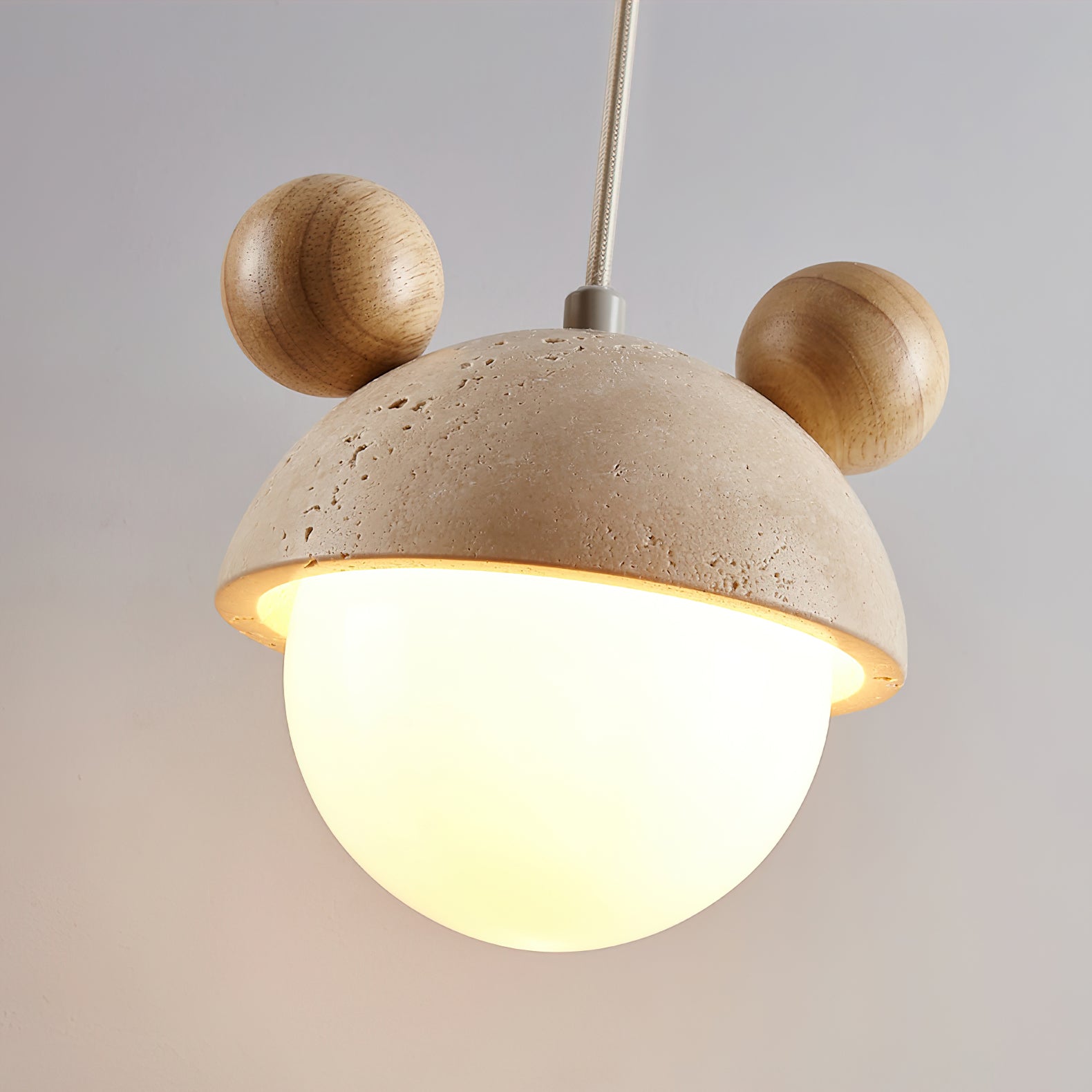 Lyraeus Mickey Travertine Pendant Light