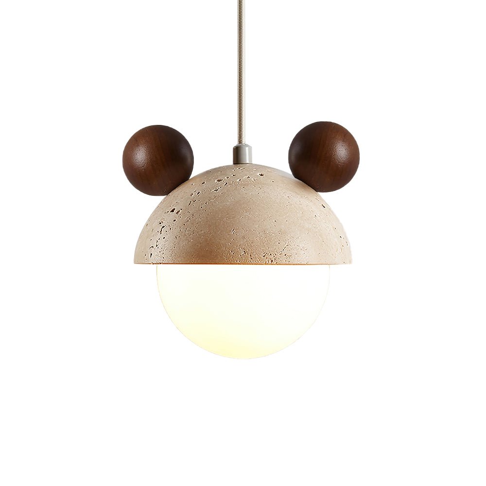 Lyraeus Mickey Travertine Pendant Light