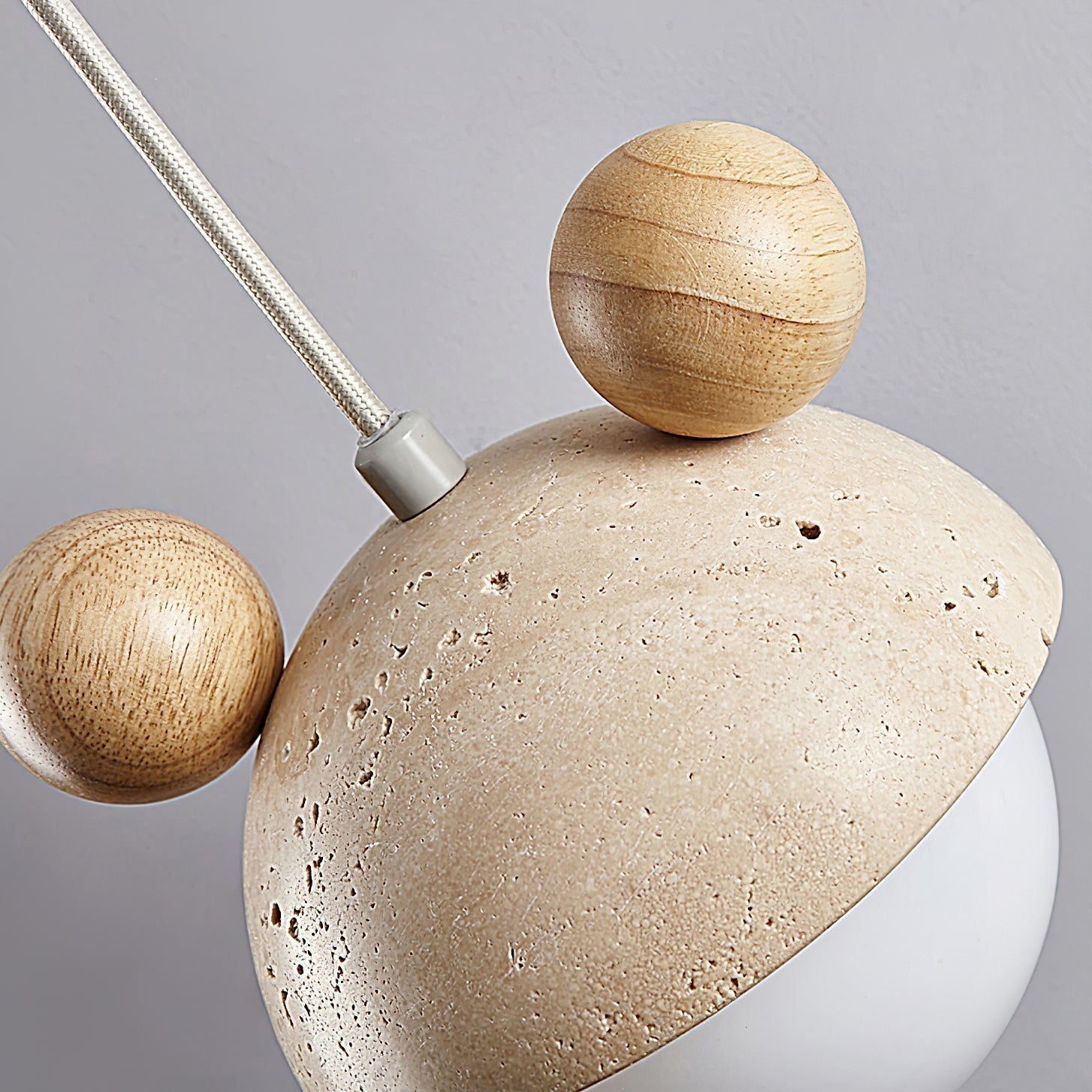 Lyraeus Mickey Travertine Pendant Light