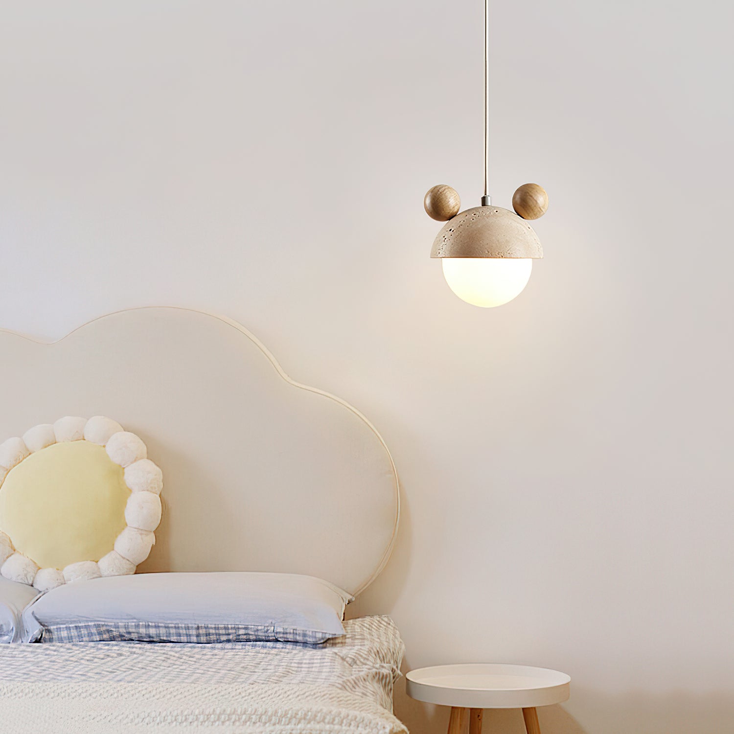 Lyraeus Mickey Travertine Pendant Light