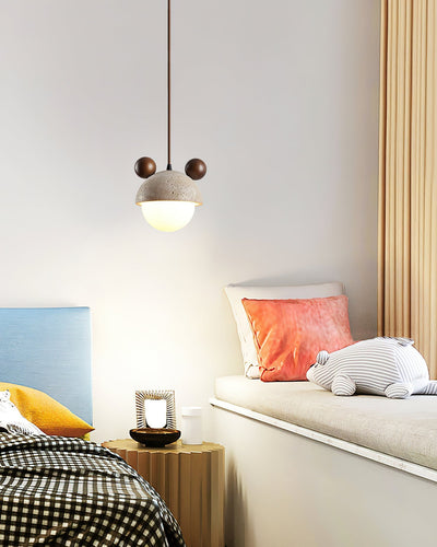 Lyraeus Mickey Travertine Pendant Light