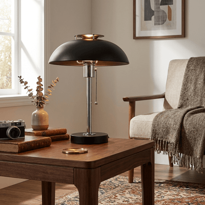 Rouven Chrome Mushroom Table Lamp