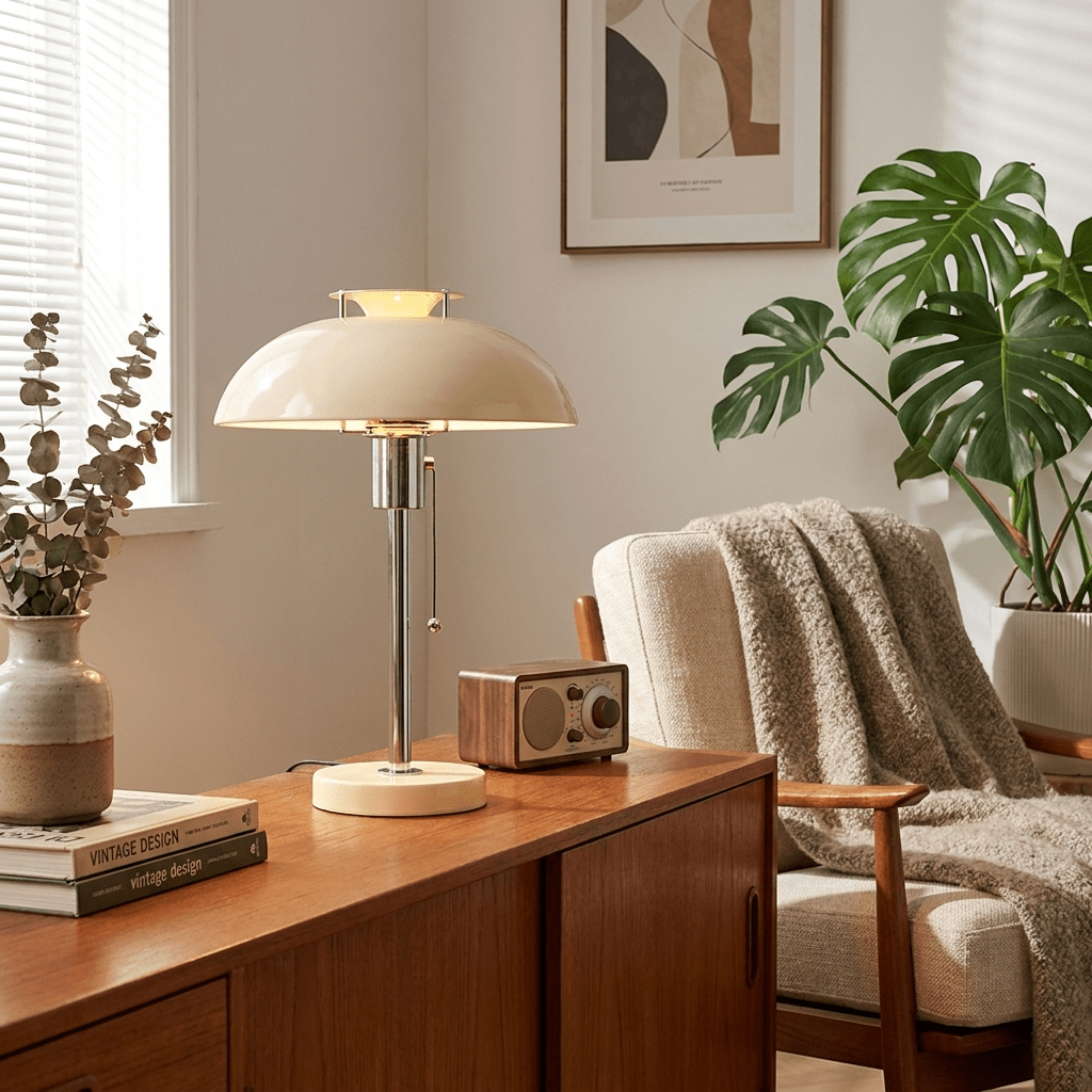 Rouven Chrome Mushroom Table Lamp