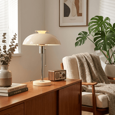 Rouven Chrome Mushroom Table Lamp