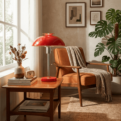 Rouven Chrome Mushroom Table Lamp