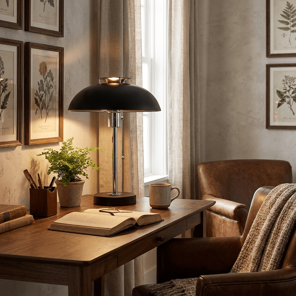 Rouven Chrome Mushroom Table Lamp