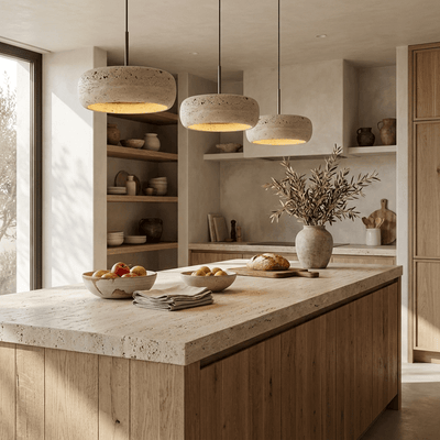 Briarwick Donut Travertine Pendant Light