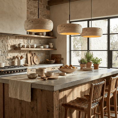Briarwick Donut Travertine Pendant Light