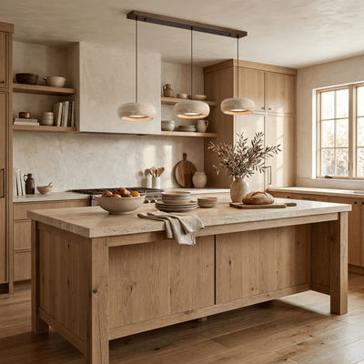 Briarwick Donut Travertine Pendant Light