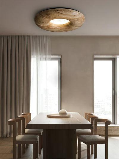 Zosora Organic Oak Flush Mount