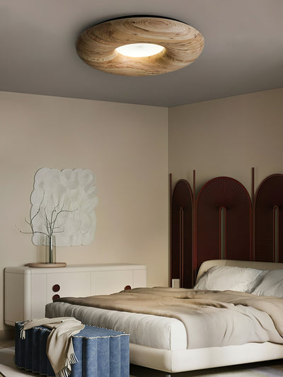 Zosora Organic Oak Flush Mount
