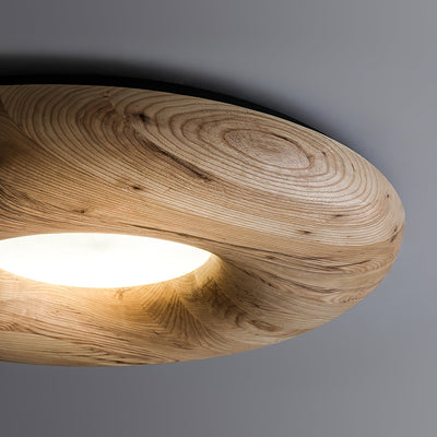 Zosora Organic Oak Flush Mount