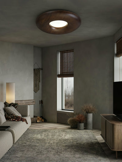 Zosora Organic Oak Flush Mount