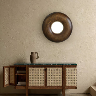 Zosora Organic Oak Flush Mount