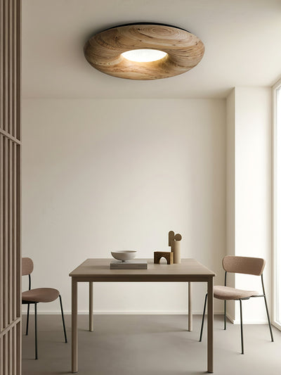 Zosora Organic Oak Flush Mount