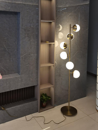 Myliryre Mid Century Brass Floor Lamp