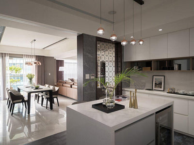 Zaneth Pendant Lamp Steel Glass Multi Drop Minimalist Staircase