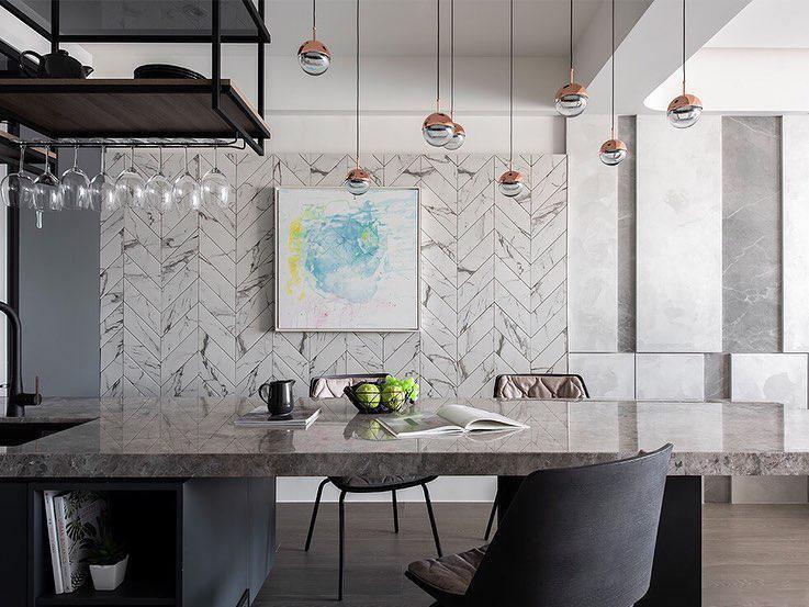 Zaneth Pendant Lamp Steel Glass Multi Drop Minimalist Staircase