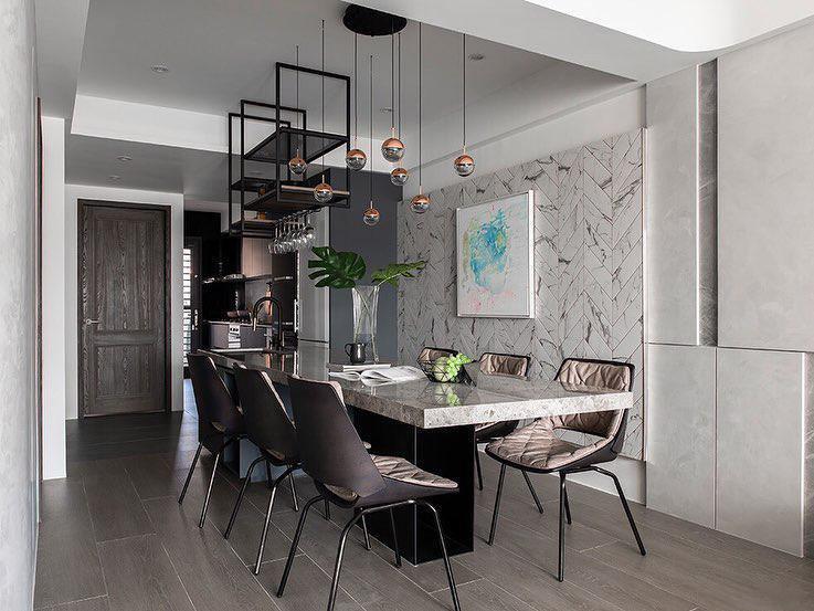 Zaneth Pendant Lamp Steel Glass Multi Drop Minimalist Staircase