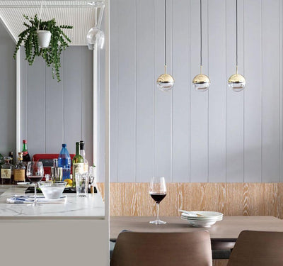 Zaneth Pendant Lamp Steel Glass Multi Drop Minimalist Staircase