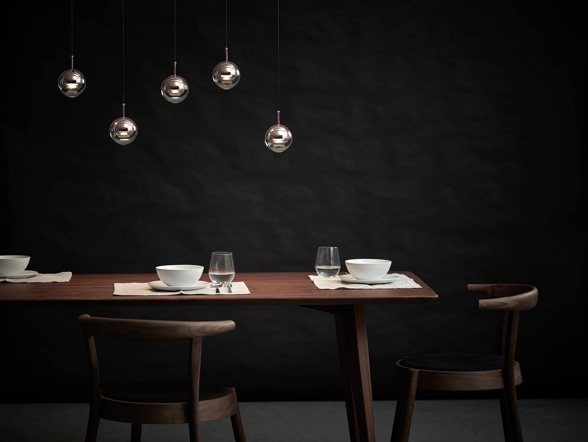 Zaneth Pendant Lamp Steel Glass Multi Drop Minimalist Staircase