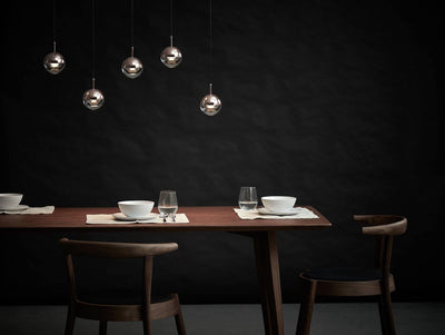 Zaneth Pendant Lamp Steel Glass Multi Drop Minimalist Staircase