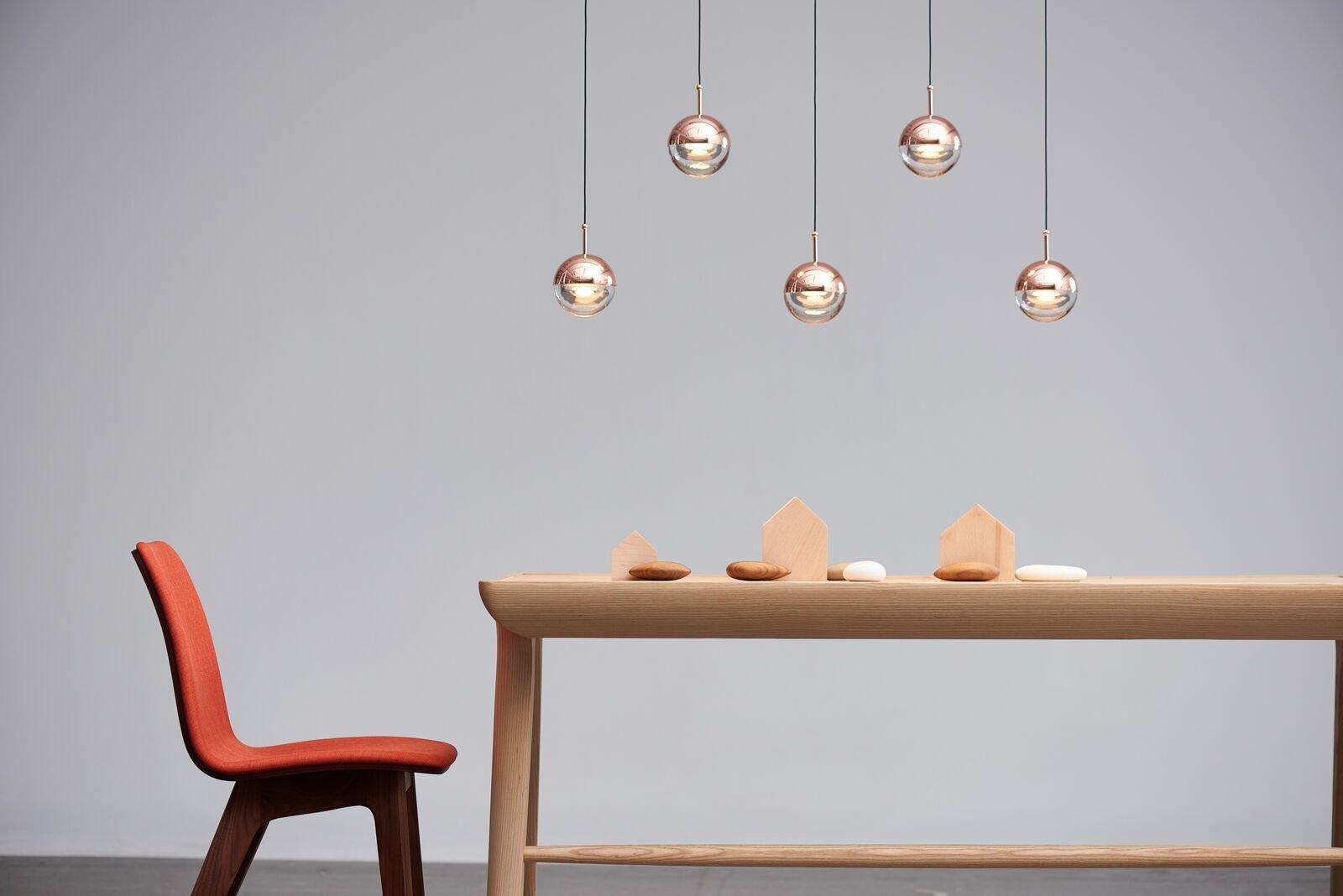 Zaneth Pendant Lamp Steel Glass Multi Drop Minimalist Staircase