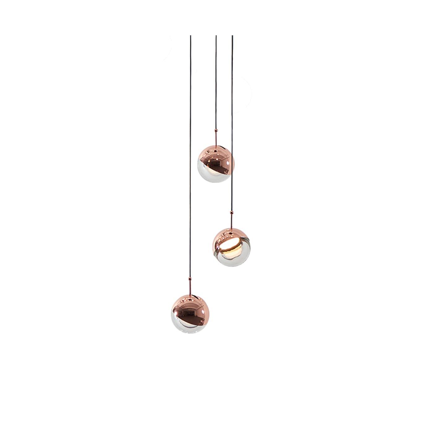 Zaneth Pendant Lamp Steel Glass Multi Drop Minimalist Staircase
