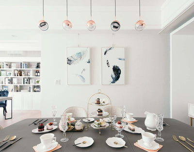Zaneth Pendant Lamp Steel Glass Multi Drop Minimalist Staircase