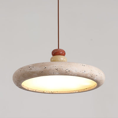 Cuvarora Disc Travertine Pendant Light