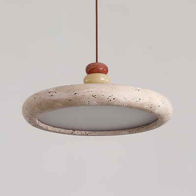 Cuvarora Disc Travertine Pendant Light