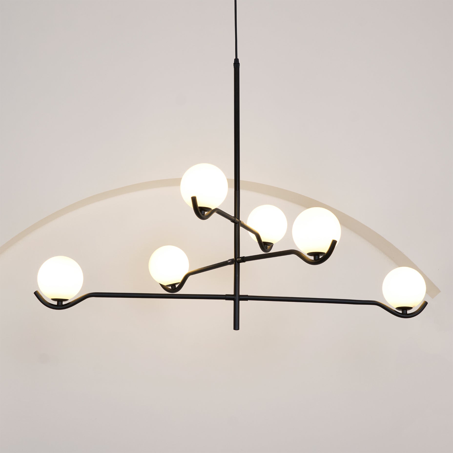 Kominex Pendant Lamp Frame Black Glass