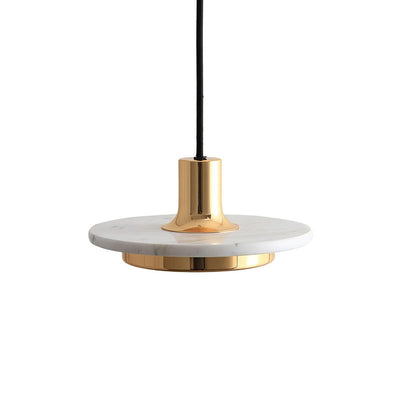 Bram Pendant Lamp Marble Double Circle Modern