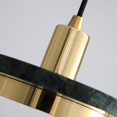 Bram Pendant Lamp Marble Double Circle Modern